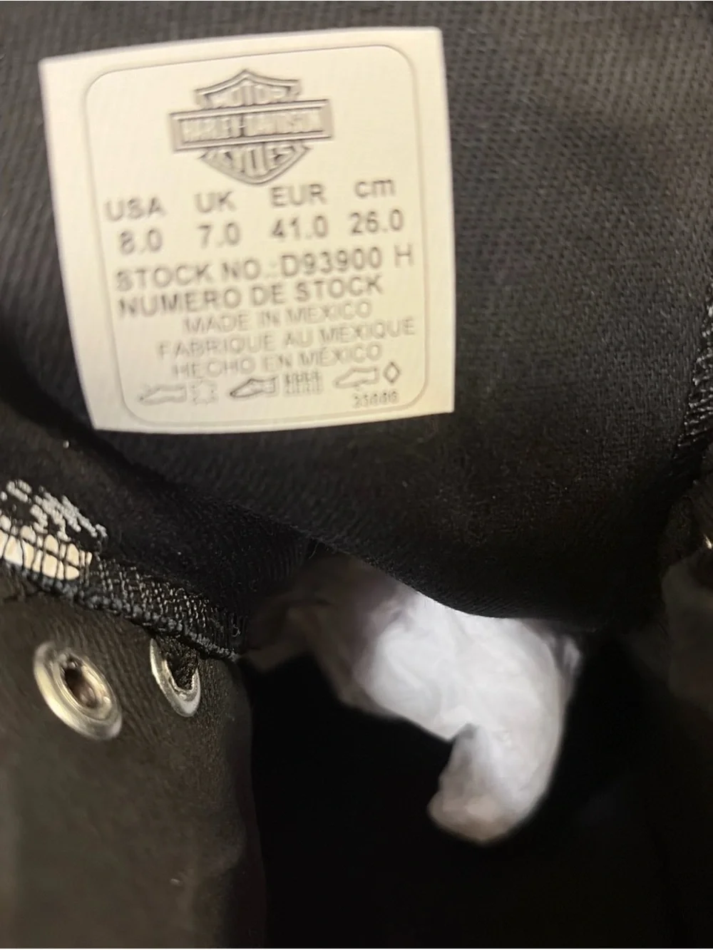 Harley-Davidson Men's Nathan High-Top Black or White Leather Sneakers Size 8